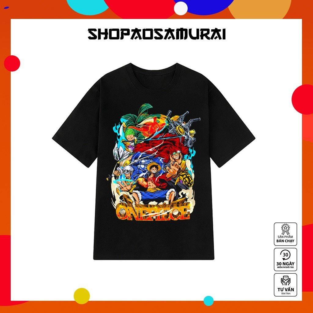 BST Mẫu Áo thun One Piece - Mẫu áo thun Đen / chất vải thun co giãn 4 chiều mới