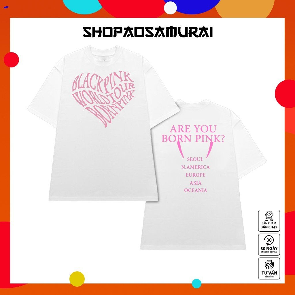 2 Mẫu Áo thun BlackPink - Mẫu áo thun Đen /Trắng in hình logo BronPink, chất vải thun co giãn 4 chiều mới