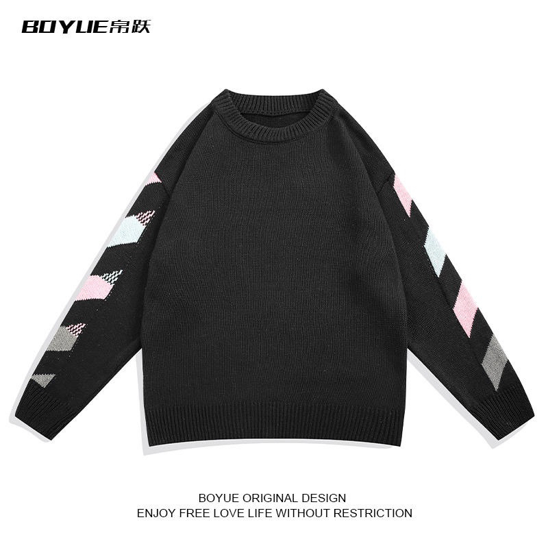 Áo len off unisex hoạ tiết thêu 100%