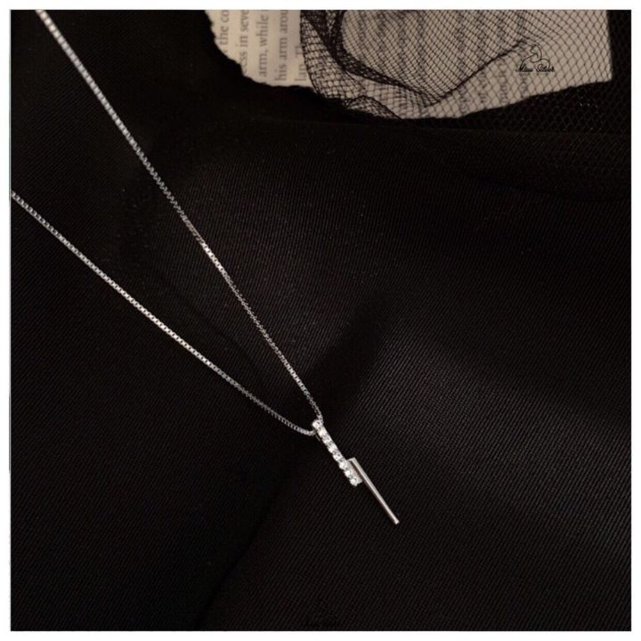 Dây Chuyền Nữ Bạc 925, Vòng Cổ Mặt Đính Đá Thời Trang Phù Hợp Phong Cách Tối Giản [ Bảo Hành 12 Tháng ]