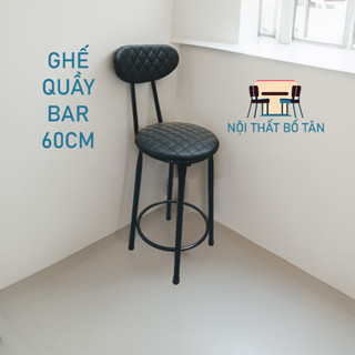 Ghế quầy bar cao 60cm - Ghế ban công, thu ngân có tựa nệm thủ công nhiều mẫu
