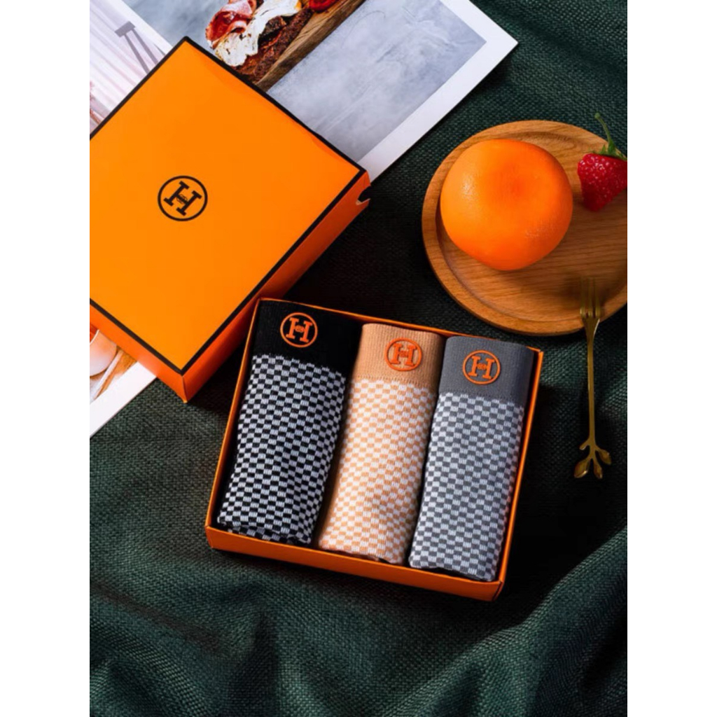 Quần lót Nam-Hộp 3 quần Cotton Sợi Tre cao cấp-hộp chữ H cho nam