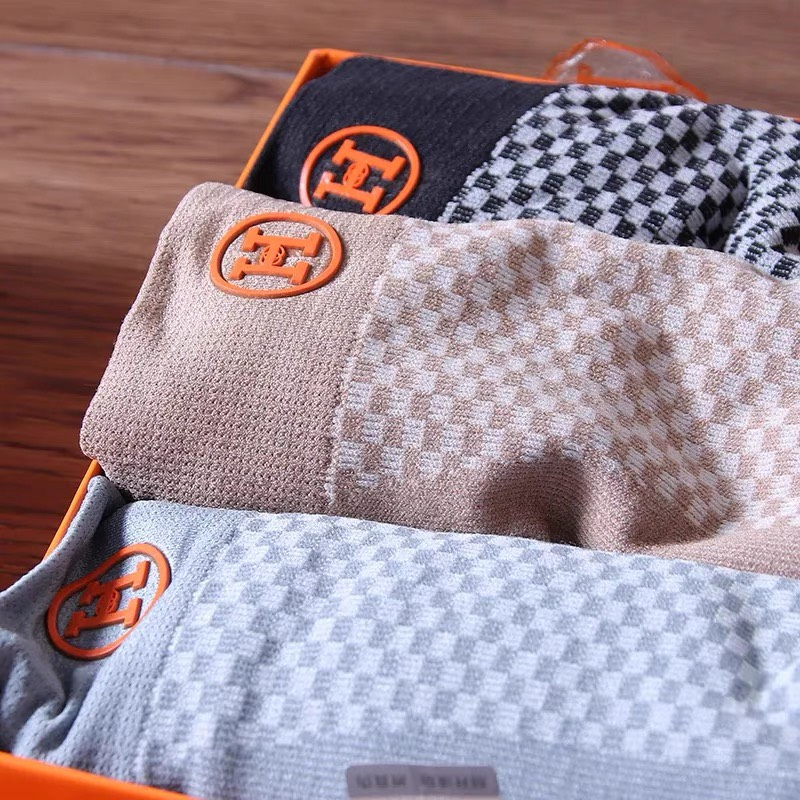 Quần lót Nam-Hộp 3 quần Cotton Sợi Tre cao cấp-hộp chữ H cho nam