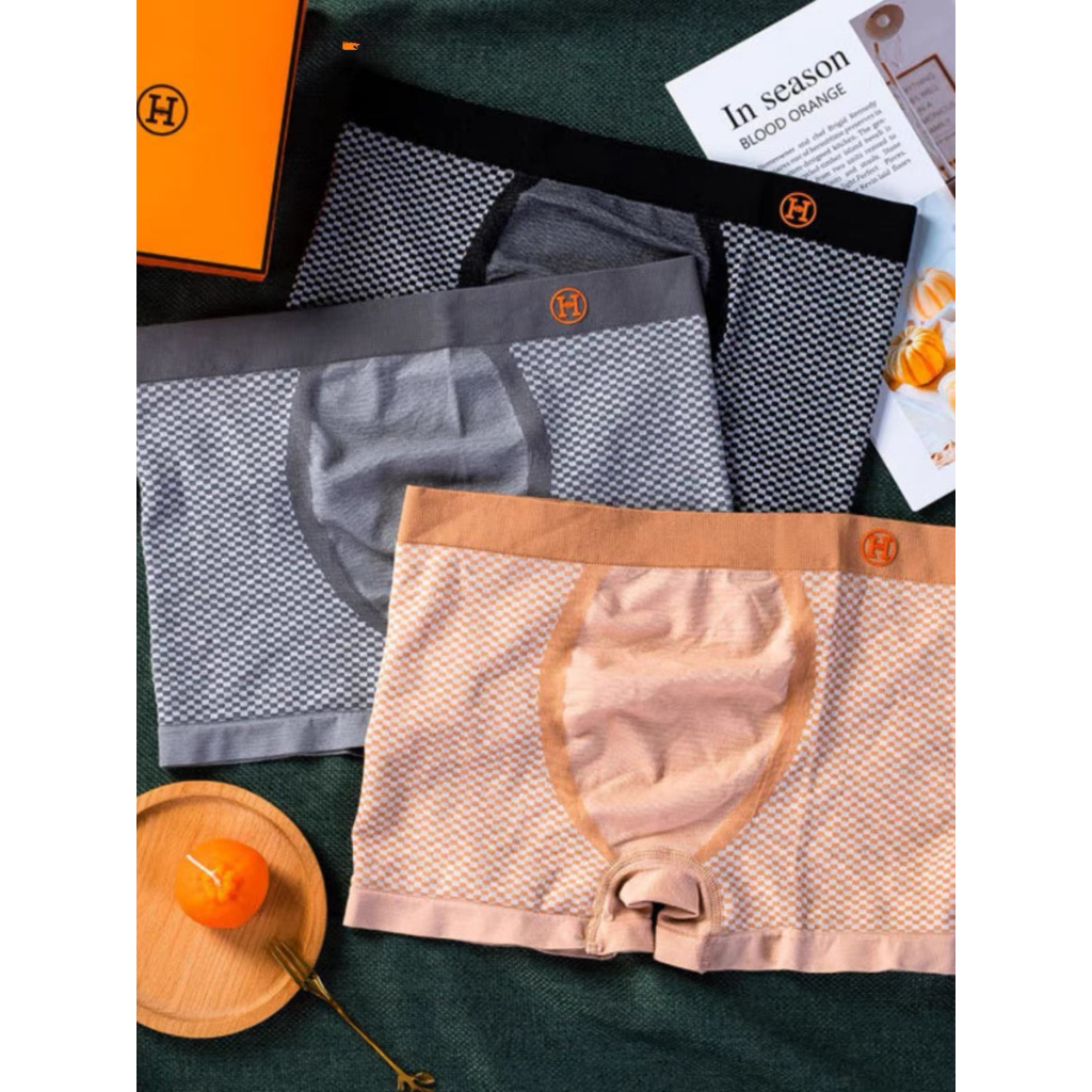 Quần lót Nam-Hộp 3 quần Cotton Sợi Tre cao cấp-hộp chữ H cho nam