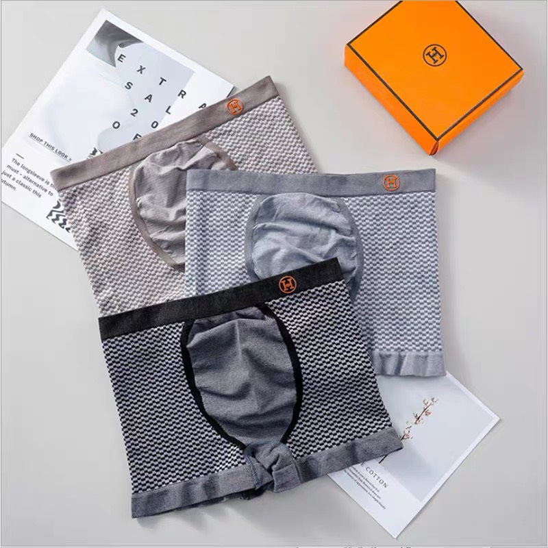 Quần lót Nam-Hộp 3 quần Cotton Sợi Tre cao cấp-hộp chữ H cho nam