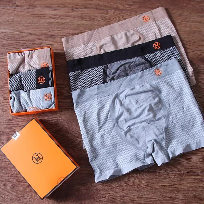 Quần lót Nam-Hộp 3 quần Cotton Sợi Tre cao cấp-hộp chữ H cho nam