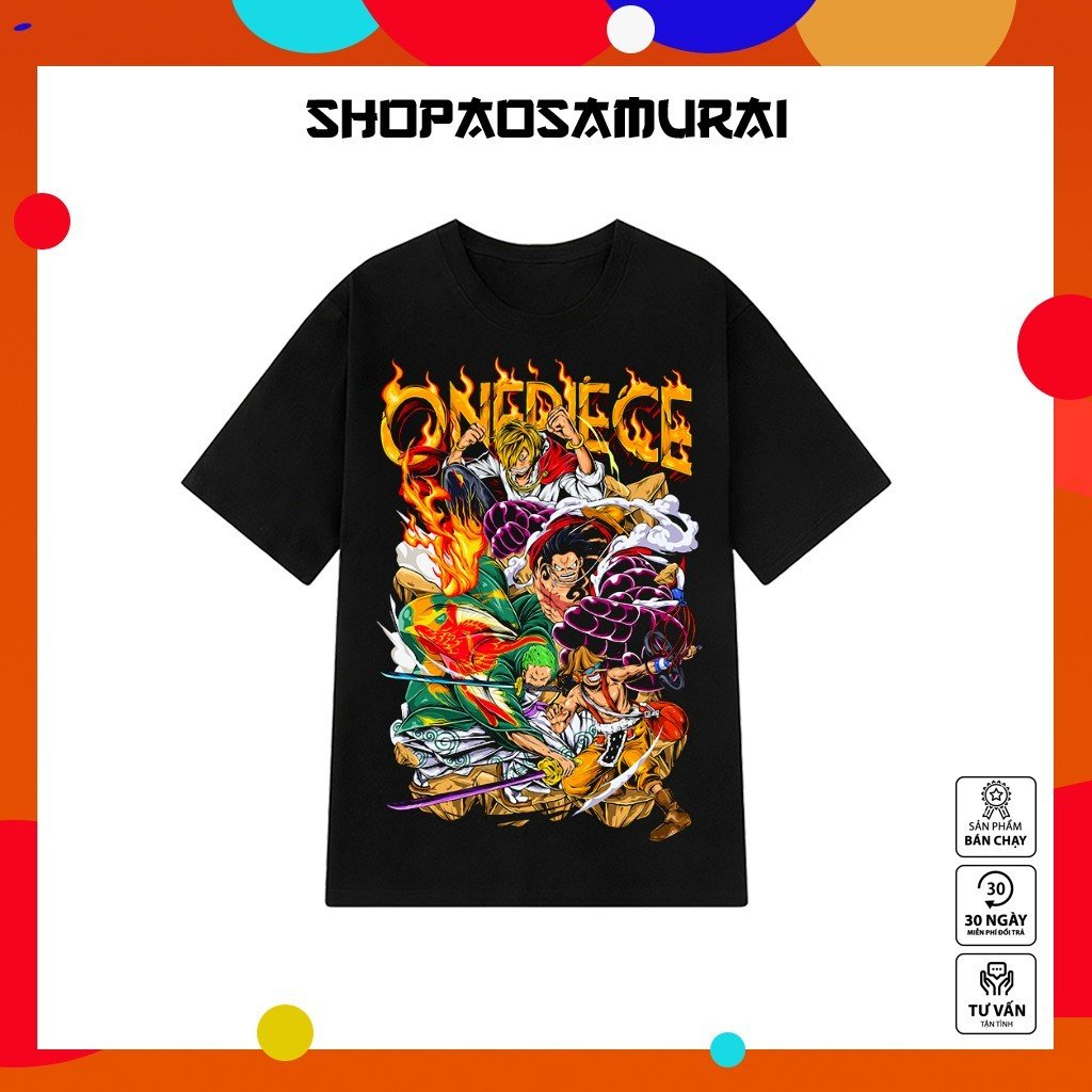 BST Mẫu Áo thun One Piece - Mẫu áo thun Đen / chất vải thun co giãn 4 chiều mới