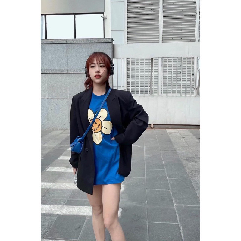 Áo thun Hoa Cúc Xanh Coban hàng cao cấp loại 1 full bao bì tag & mác