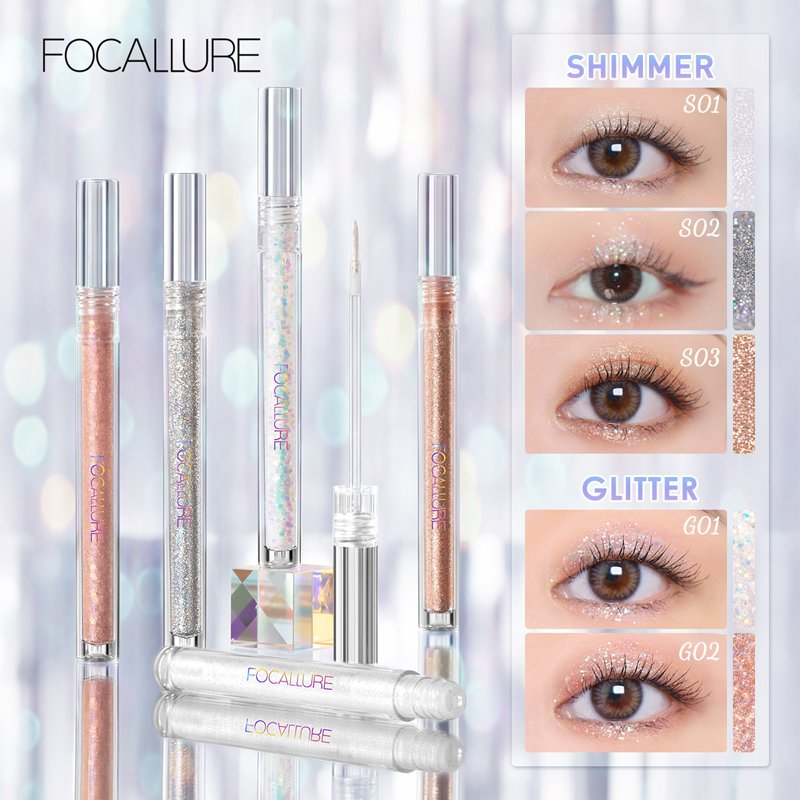 Phấn mắt FOCALLURE dạng lỏng chống thấm nước nhanh khô độ bão hòa cao chuyên dụng 1.5g - FA195
