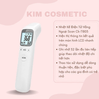 Máy đo nhiệt độ hồng ngoại, máy đo thân nhiệt không tiếp xúc, can toàn chính xác Lazen cosmetics