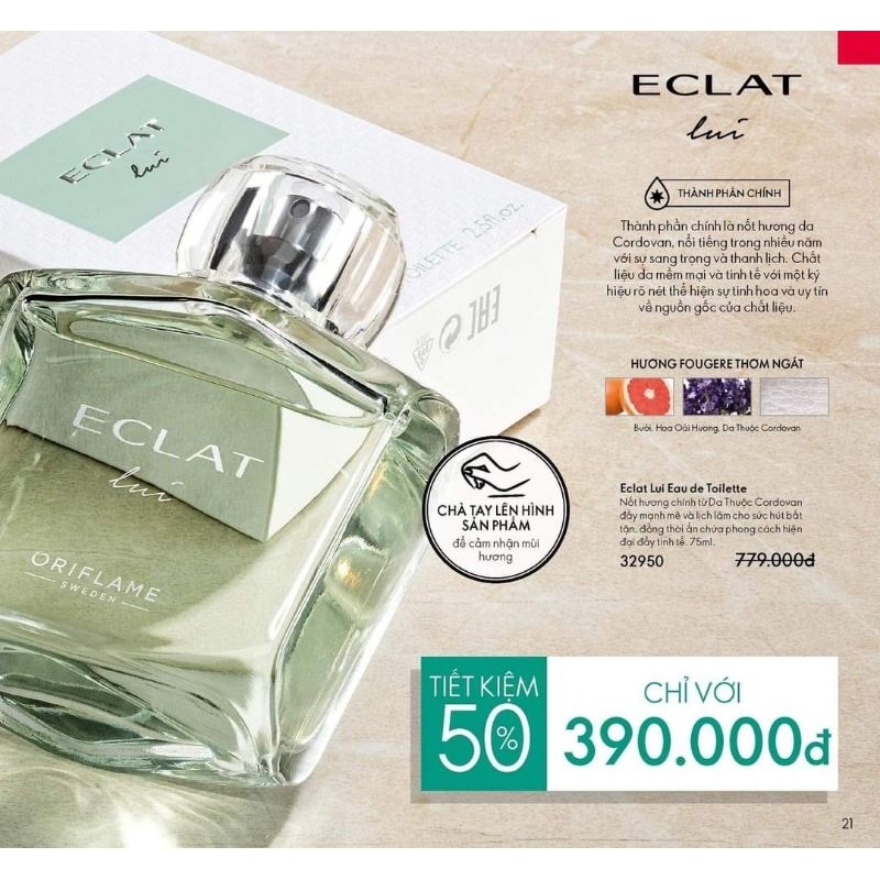 Nước hoa nam Eclat Lui 10ML