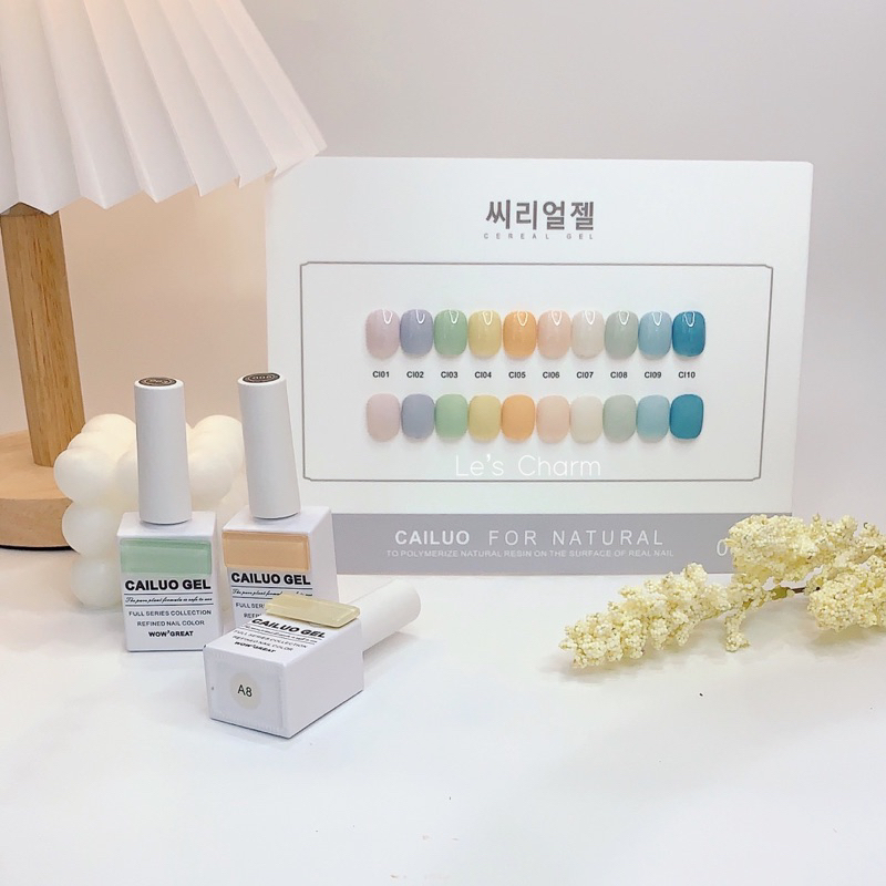Set sơn gel Cailuo tone Hàn 10 màu - 23 bảng màu