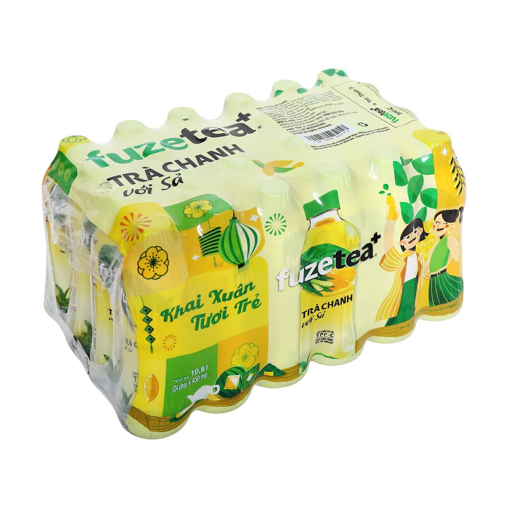 1 chai Trà chanh sả Fuze Tea+ 450ml