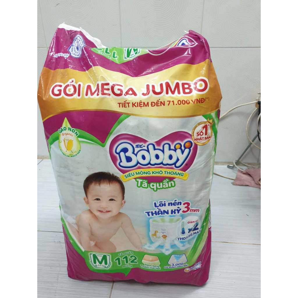 TÃ QUẦN BOBBY MEGA JUMBO M112 +12 MIẾNG