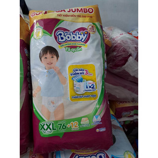 Tã quần bobby gói mega jumbo xxl76 +12 miếng
