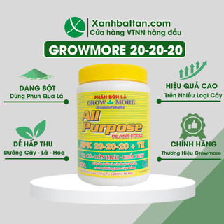 Phân Bón Lá NPK 20-20-20+TE Kích Chồi Và Lá Growmore All Purpose Lọ 100 Gram