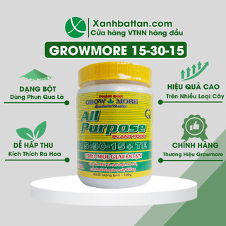 Phân Bón Kích Ra Hoa NPK 15-30-15 Growmore All Purpose loại 100 gram