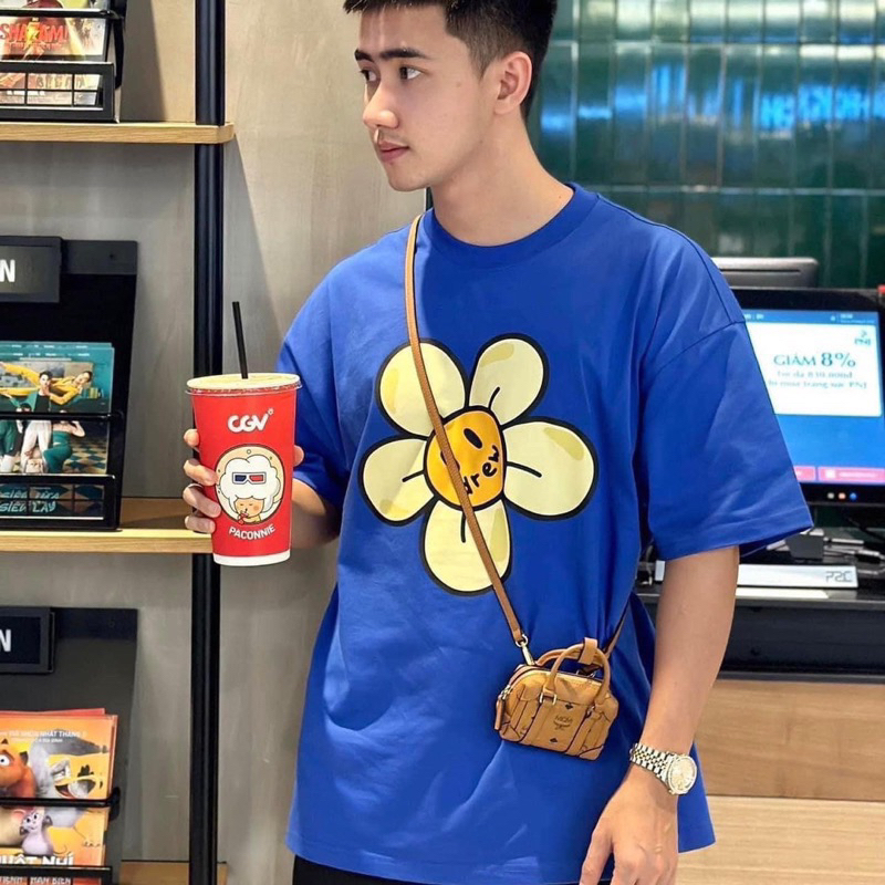 Áo thun Hoa Cúc Xanh Coban hàng cao cấp loại 1 full bao bì tag & mác