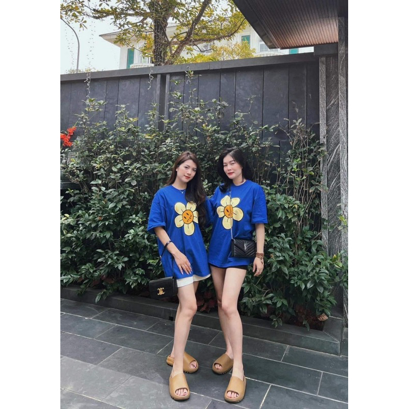 Áo thun Hoa Cúc Xanh Coban hàng cao cấp loại 1 full bao bì tag & mác