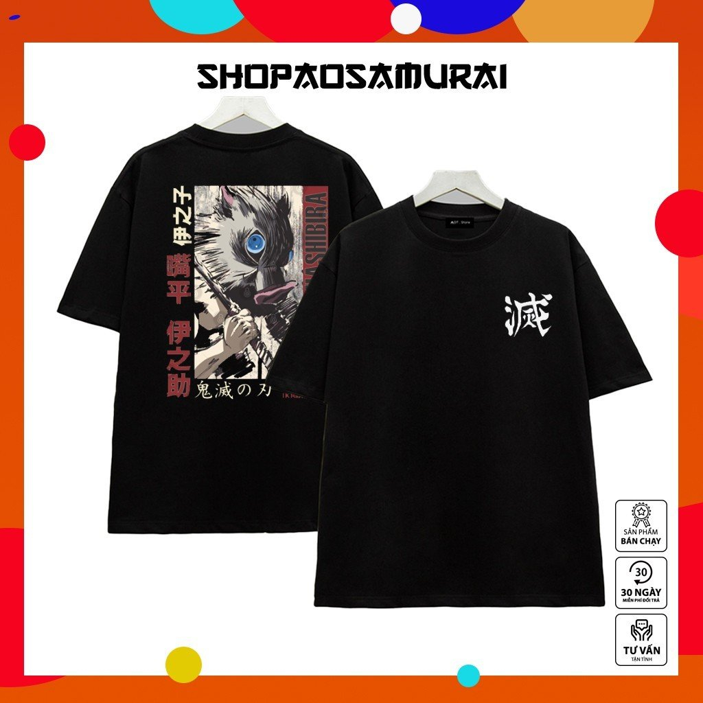 Mẫu Áo thun Anime  - Mẫu Hình  Kimetsu No Yaiba Đen, chất vải thun co giãn 4 chiều mới