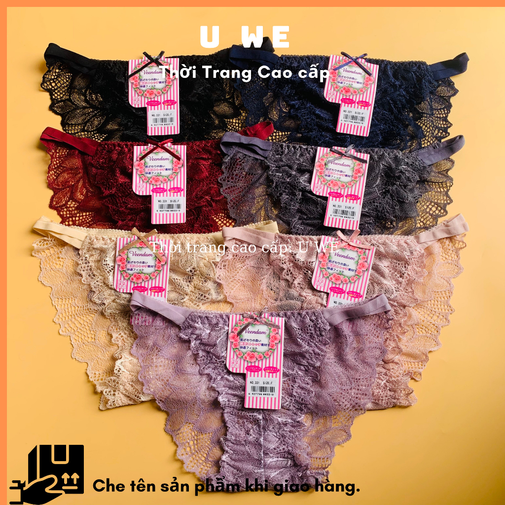 ComBo Quần Lót Ren Nữ Sexy Quyến Rũ Lưng Dây Thun , Quần Chíp Nữ Cuốn Hút Ánh Nhìn - U We: Thời Trang Cao Cấp