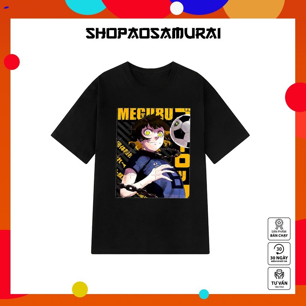 Mẫu Áo thun BLue Lock - Mẫu áo thun Đen in hình Anime, chất vải thun co giãn 4 chiều mới