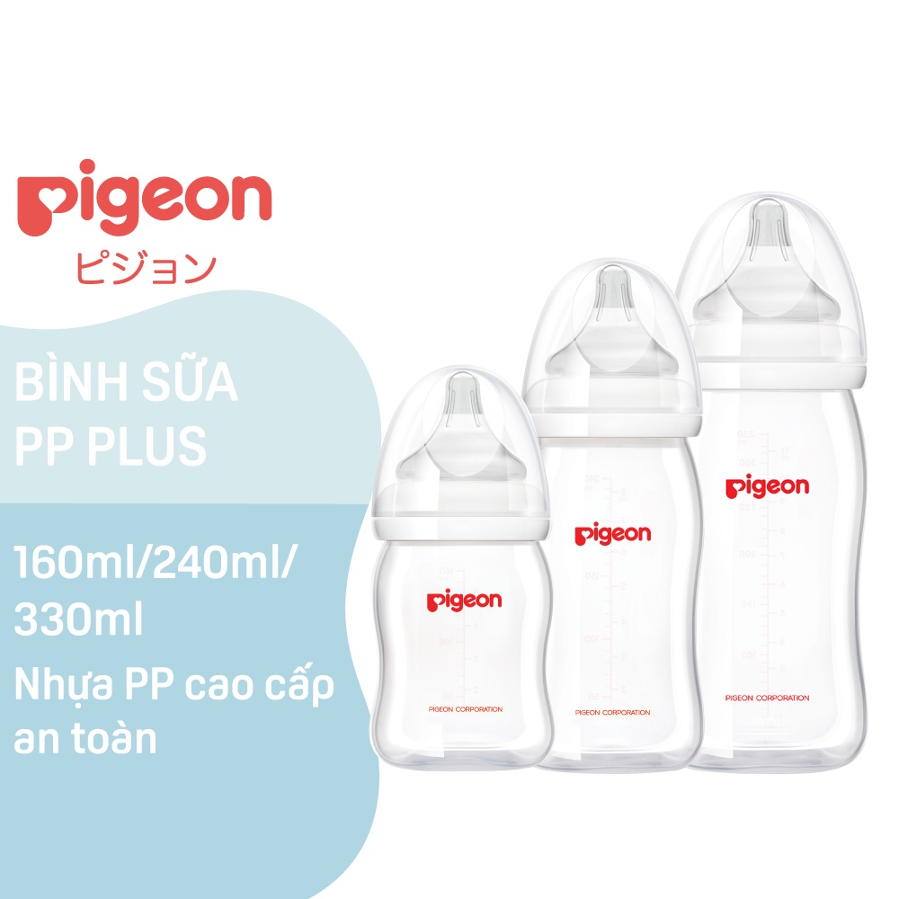 Bình Sữa PP Plus 330ml NV Silicon siêu mềm Plus A8