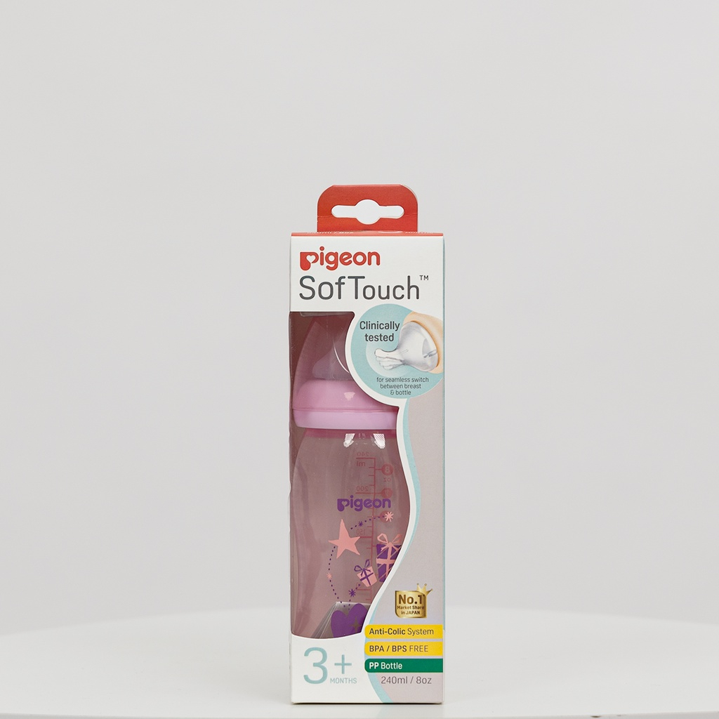 Bình sữa PP cao cấp màu xanh, hồng   240ml A3