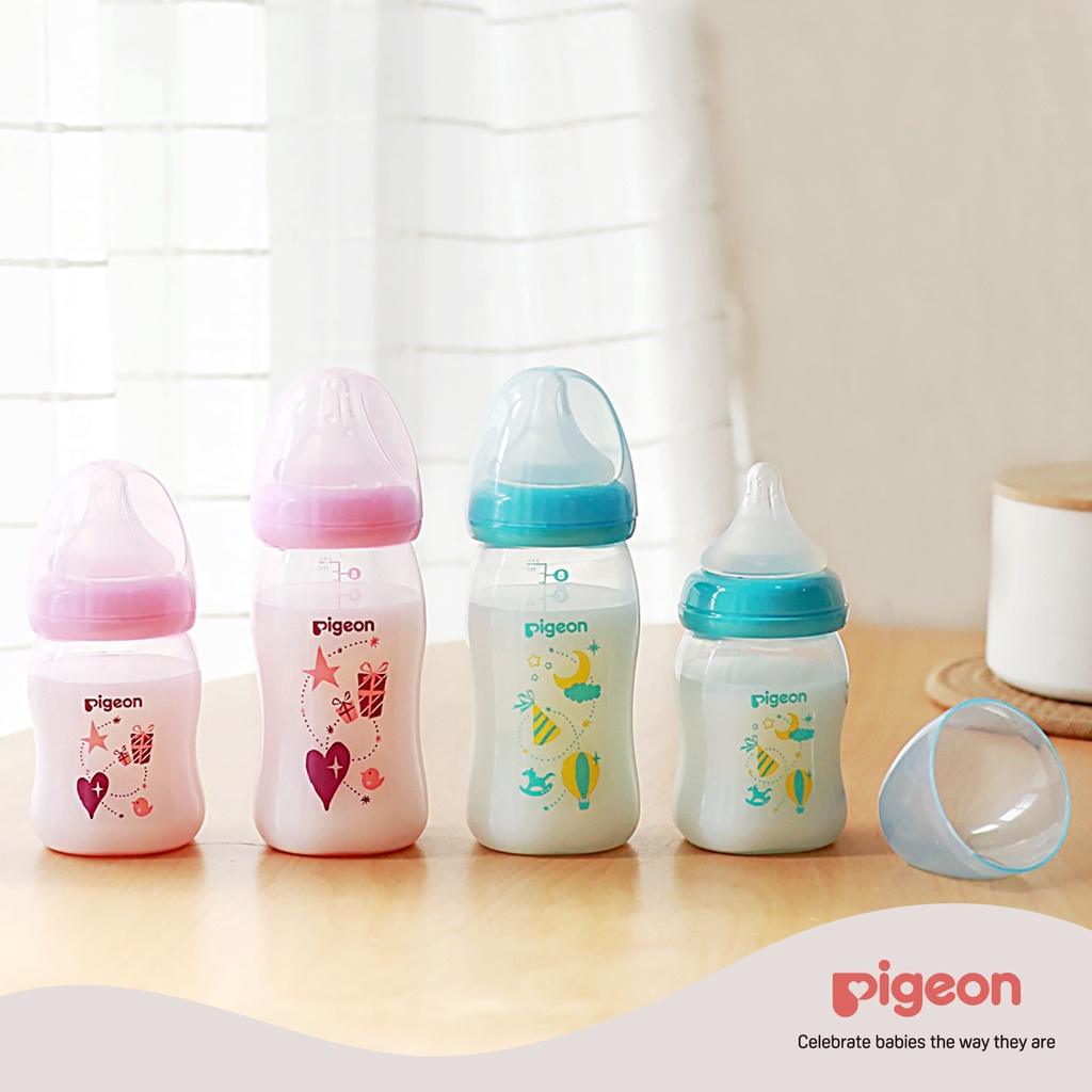 Bình sữa PP cao cấp màu xanh, hồng   240ml A3