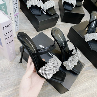 Sandal wang đá nhún gót 9cm hàng fullbox - cerihouse