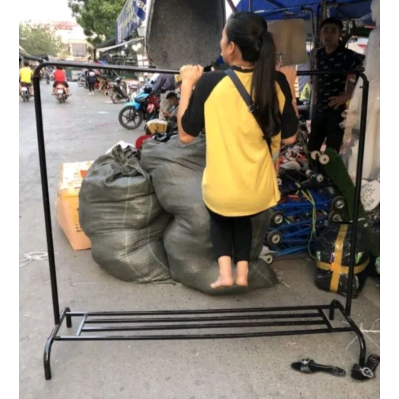 💪kệ đơn treo quần áo cao cấp sơn tĩnh điện 3 lớp kích thước 140x150,120x150cm