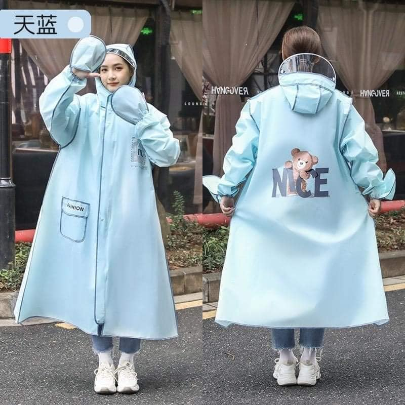 ÁO MƯA MĂNG TÔ THỜI TRANG GẤU NICE CHẤT MỀM SIÊU ĐẸP