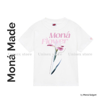 Áo thun baby tee in hoa MONÁ - FLEUR TRẮNG thiết kế chính hãng