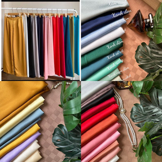 Vải lụa may quần áo dài chất vải Satin, Latin