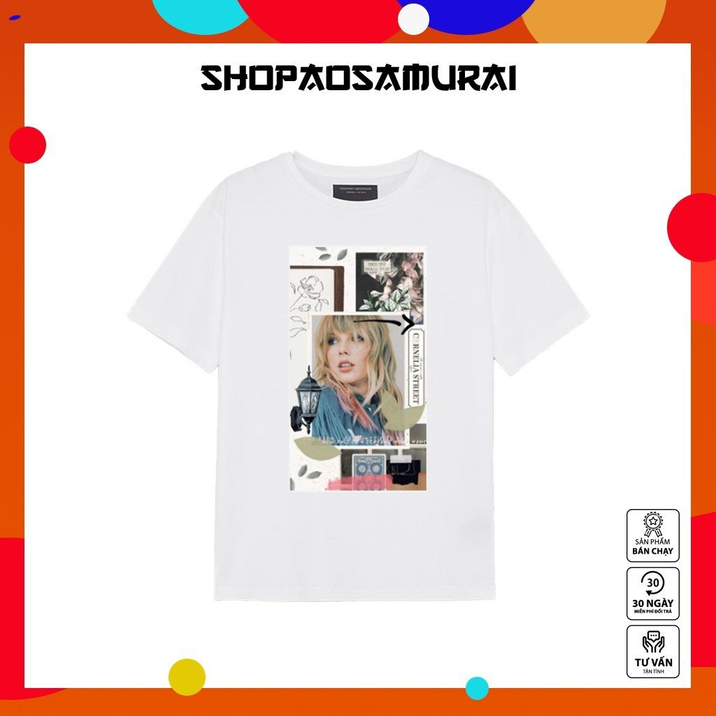 BST Áo thun Taylor - Mẫu áo thun Trắng in hình logo BronPink, chất vải thun co giãn 4 chiều mới