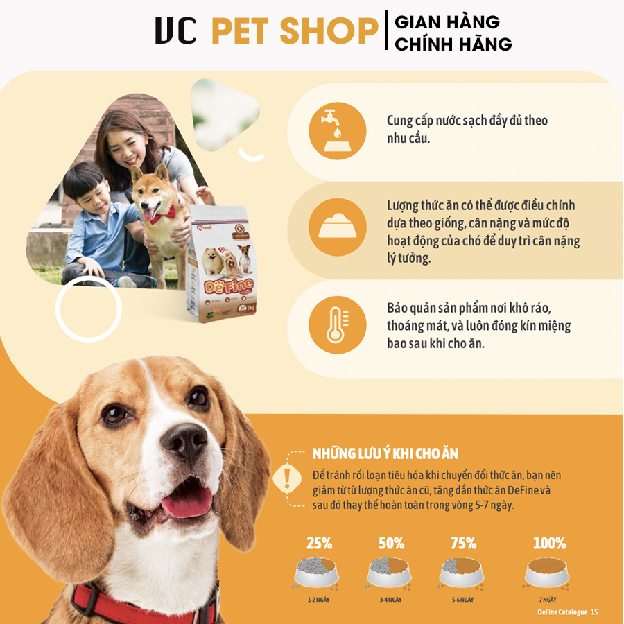 Thức ăn cho chó Bull Pháp trưởng thành Define | Hạt cho Bull Pháp  giúp phát triển trí não và năng động | VC Pet Shop