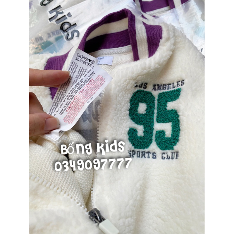 Áo Bomber Bé Gái Lông Cừu 95 Califorria PR