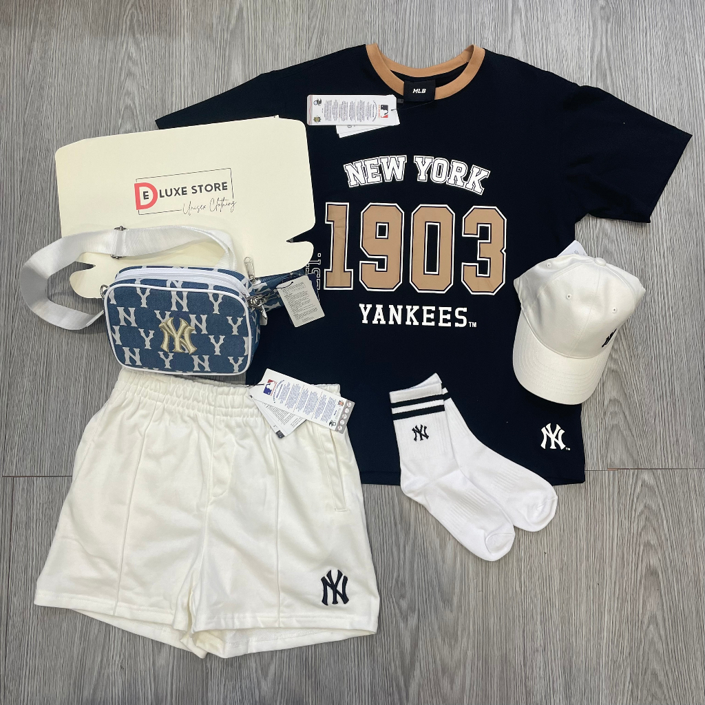 Áo phông nam nữ MLB Graphic nhiều màu 100% cotton hàng xuất dư cao cấp phong cách Hàn Quốc