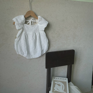 Body suit thun nhún thắt nơ xinh cho bé