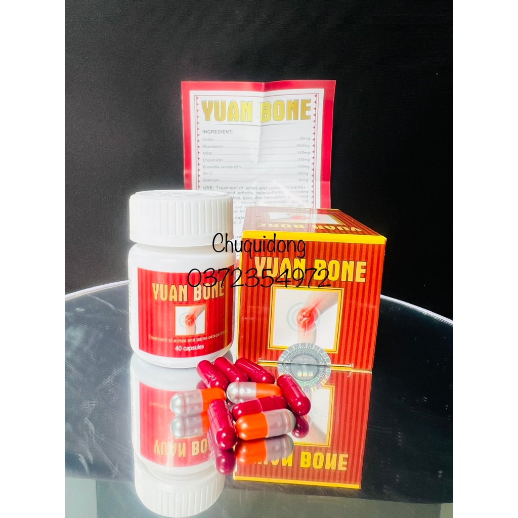 Viên Uống Xương Khớp YUAN BONE  ✅ Hỗ trợ đau nhức xương khớp cổ vai gáy thoái hóa thoát vị tê bì tay chân