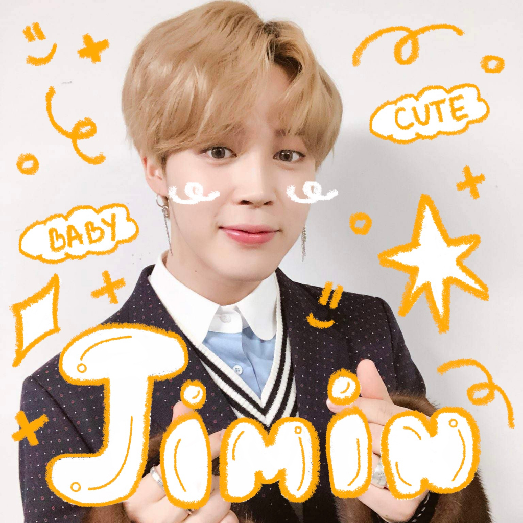 Sticker niêm phong BTS- Sticker Jimin 4x4 - Giá rẻ, có hàng sẵn