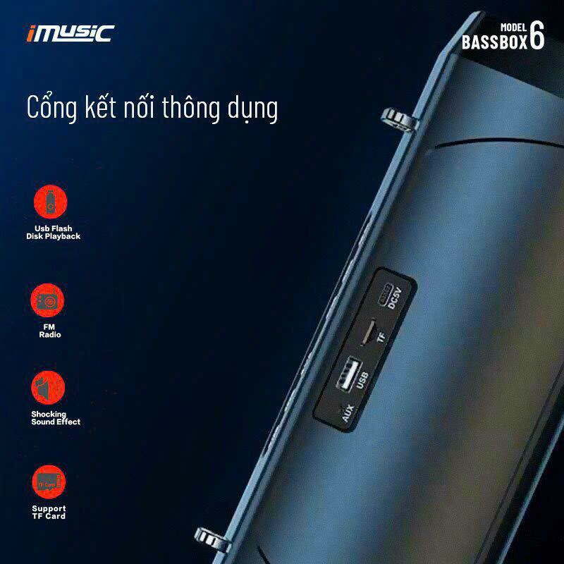 Loa Bluetooth chính hãng iMusic bassBox 6