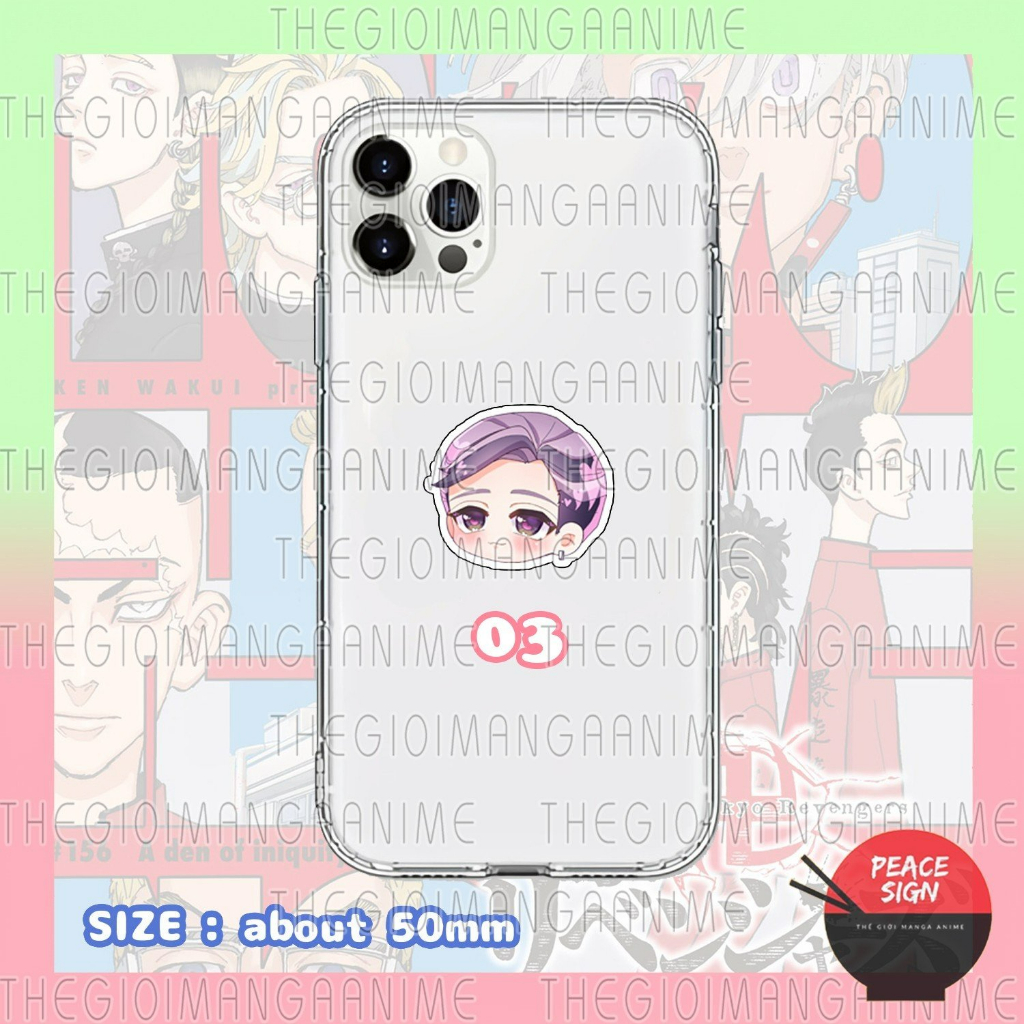 Giá đỡ điện thoại TOKYO REVENGERS anime chibi griptok tiện lợi phone grip mica acrylic