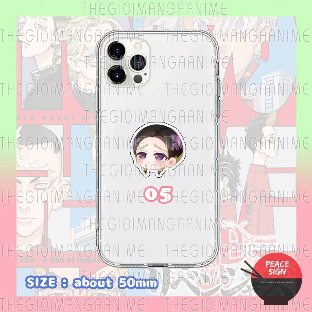 Giá đỡ điện thoại TOKYO REVENGERS anime chibi griptok tiện lợi phone grip mica acrylic