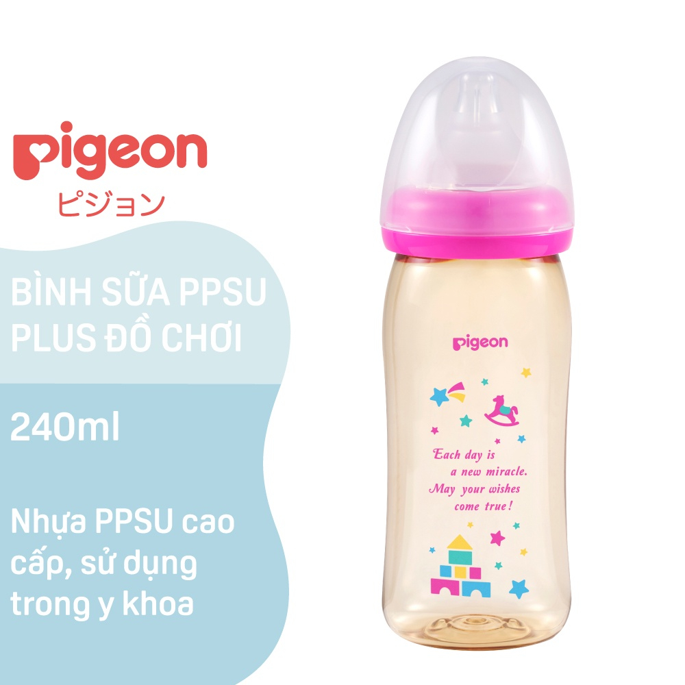 Bình Sữa PPSU Plus Pigeon Hình Đồ Chơi 160/240ML A10