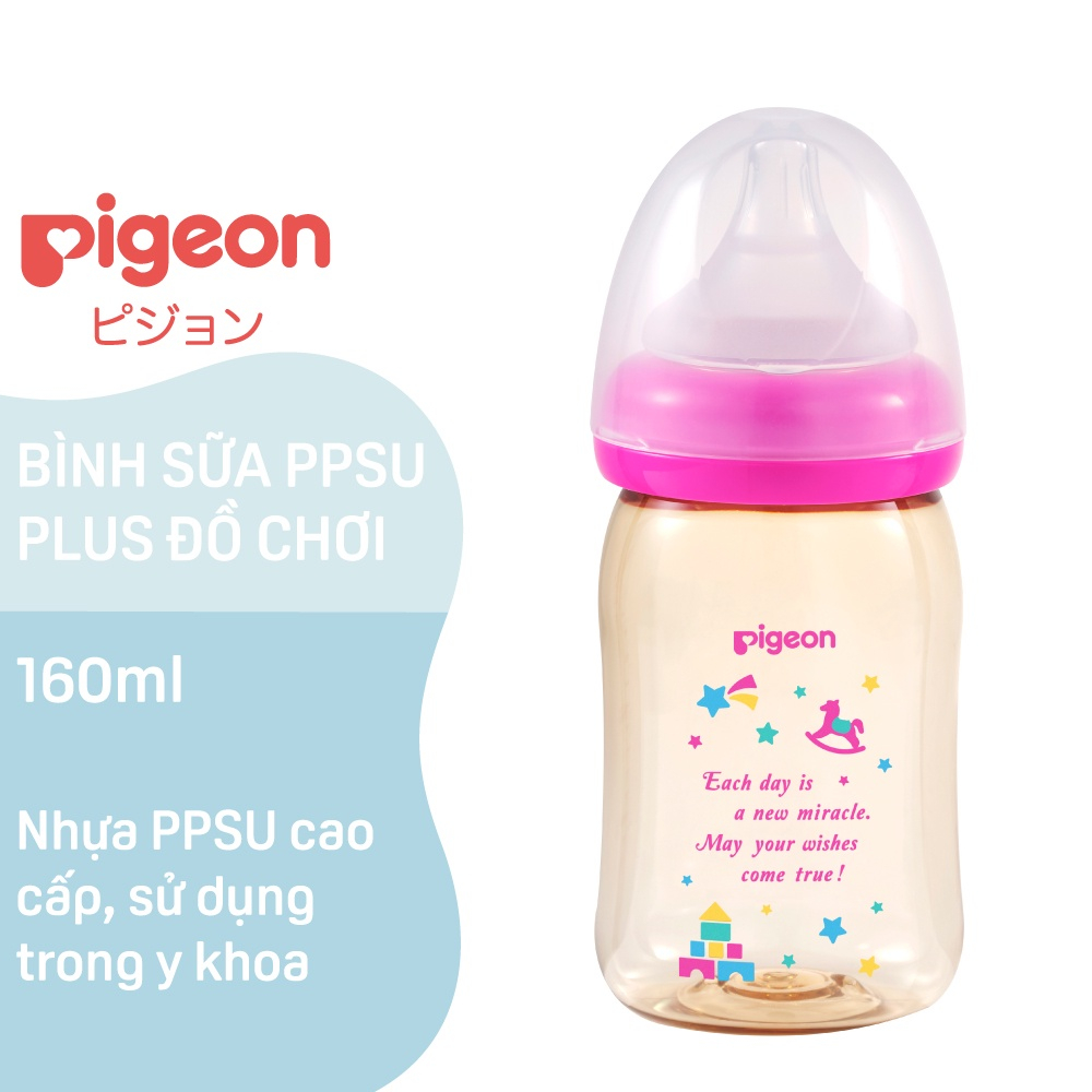 Bình Sữa PPSU Plus Pigeon Hình Đồ Chơi 160/240ML A10
