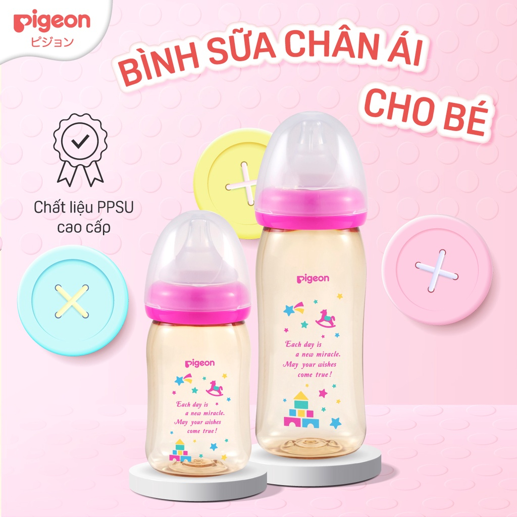 Bình Sữa PPSU Plus Pigeon Hình Đồ Chơi 160/240ML A10