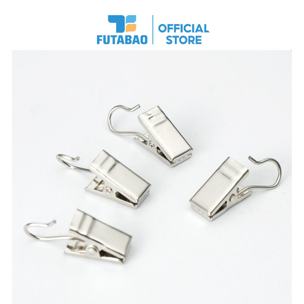 Móc Treo Rèm Dạng Kẹp, Kẹp Vải Treo Tường Đa Năng Futabao
