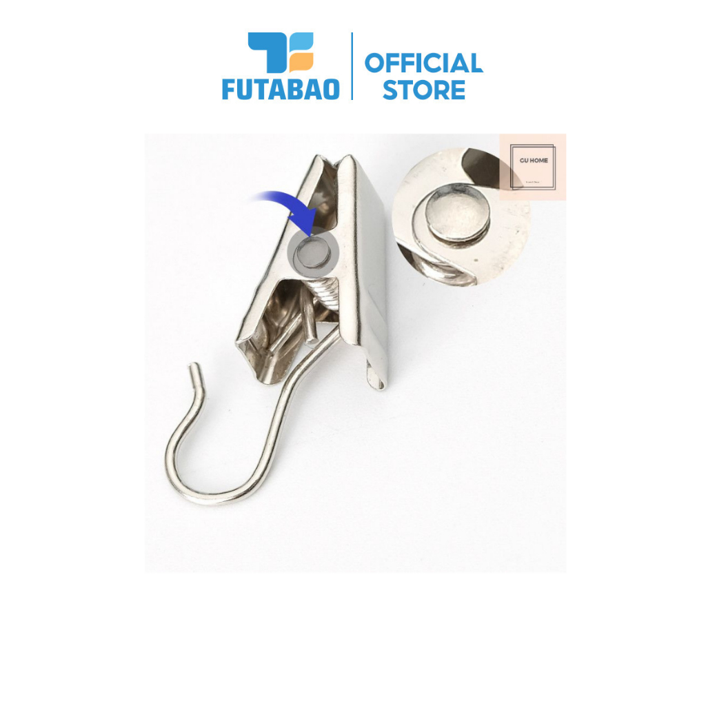Móc Treo Rèm Dạng Kẹp, Kẹp Vải Treo Tường Đa Năng Futabao