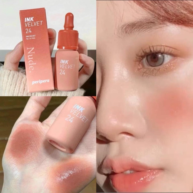 Son Peripera Ink Velvet Nude - màu cam đất nude mịn như nhung
